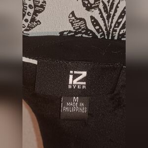 Black and White Sheer IzByer Dressy Shirt